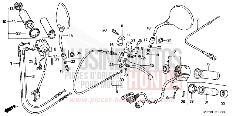 CONTACTEUR DE POIGNEE de Shadow Aero GRAPHITE BLACK (NHB01) 2006